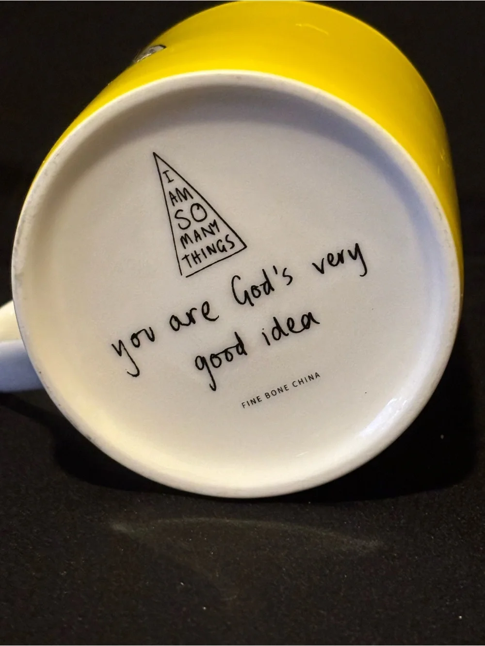 I AM SO MANY THINGS Motivational Yellow Porcelain Mug